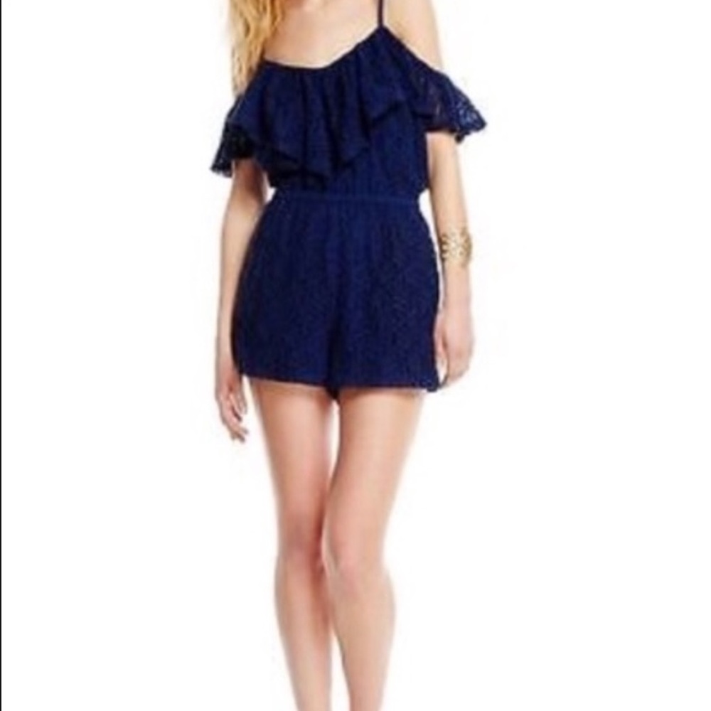 Jessica Simpson Romper Navy Lace Size Medium